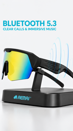 AEMAI SAG10 Smart Audio Sunglasses - Bluetooth 5.3 Polarized Sports Glasses with Open-Ear Speaker, IPX4 Waterproof & App Control