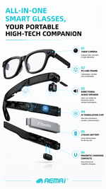 AEMAI SAG11 AI Translation Smart Glasses - Polarized Sunglasses with Real-Time Voice Translation, Open-Ear Audio & IP67 Waterproof