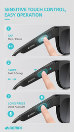 AEMAI SAG11 AI Translation Smart Glasses - Polarized Sunglasses with Real-Time Voice Translation, Open-Ear Audio & IP67 Waterproof