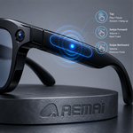 AEMAI SAG13 AI Smart Glasses - 1080P Camera, Real-Time AI Translation, Anti-Blue-Light Lens & Directional Audio with IP67 Waterproof