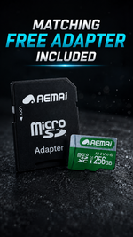 AEMAI AF-256 256GB Micro SD Card with Adapter - 200MB/s Read Speed, A2 V30 Class 10, UHS-I High Speed Memory Card for Camera, Drone, Dash Cam, Nintendo Switch