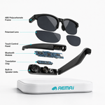AEMAI SAG11 AI Translation Smart Glasses - Polarized Sunglasses with Real-Time Voice Translation, Open-Ear Audio & IP67 Waterproof