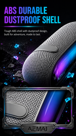 AEMAI B-32 Portable Bluetooth Speaker with Dynamic RGB Light Show - Mini Wireless Speaker, 360° Surround Sound, Dual Drivers, IPX5 Waterproof, Outdoor Party Speaker with Carry Strap