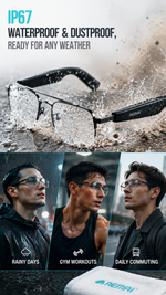 AEMAI SAG5 Smart Audio Glasses - Polarized Sunglasses with Bluetooth Speaker, IP67 Waterproof, Touch Control & Type-C Fast Charging