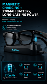 AEMAI SAG13 AI Smart Glasses - 1080P Camera, Real-Time AI Translation, Anti-Blue-Light Lens & Directional Audio with IP67 Waterproof