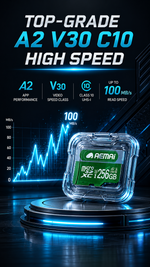 AEMAI AF-256 256GB Micro SD Card with Adapter - 200MB/s Read Speed, A2 V30 Class 10, UHS-I High Speed Memory Card for Camera, Drone, Dash Cam, Nintendo Switch