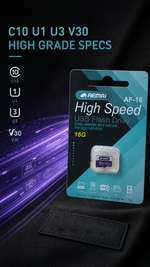 AEMAI AF-16 16GB Micro SD Card - 4K Video Ready, C10 U1 U3 V30, A1 Performance, Shockproof Memory Card for Dash Cam, GPS, Camera, Retro Gaming, Wholesale Available