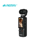 AEMAI XJD99 4K WiFi Handheld Gimbal Camera - Built-in 128GB Storage, Waterproof, Touchscreen Display, Pocket-Sized Action Camera for Vlogging, Sports & Travel
