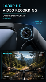 AEMAI SAG13 AI Smart Glasses - 1080P Camera, Real-Time AI Translation, Anti-Blue-Light Lens & Directional Audio with IP67 Waterproof
