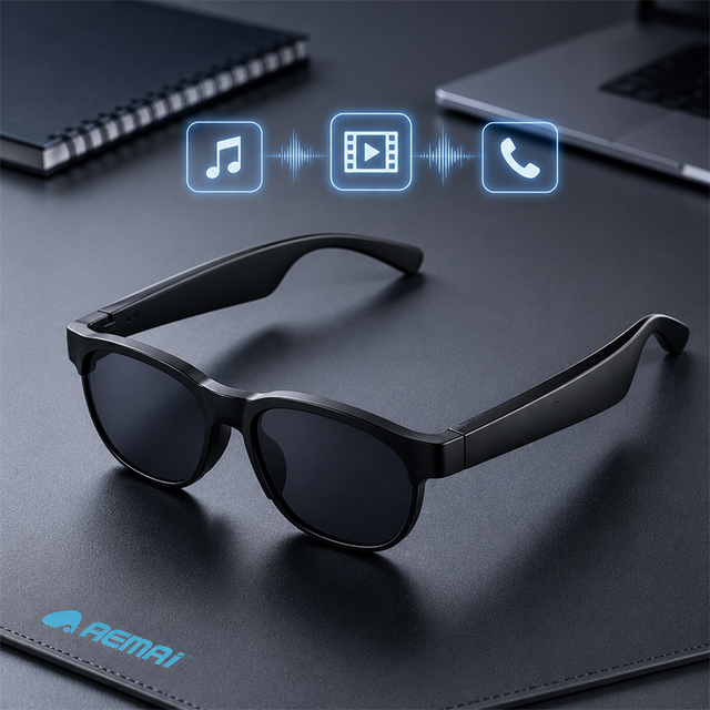 AEMAI SAG11 AI Translation Smart Glasses - Polarized Sunglasses with Real-Time Voice Translation, Open-Ear Audio & IP67 Waterproof