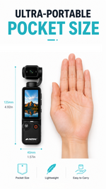 AEMAI XJD99 4K WiFi Handheld Gimbal Camera - Built-in 128GB Storage, Waterproof, Touchscreen Display, Pocket-Sized Action Camera for Vlogging, Sports & Travel