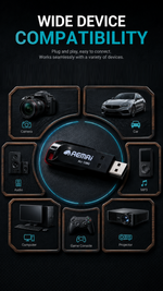 AEMAI AU01 128GB USB Flash Drive - High Speed U1 Performance, Portable Pocket Size, Sturdy Plastic Shell, Plug & Play for Computer Car Audio Game Console, Wholesale Available