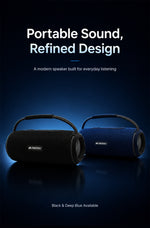 AEMAI B13 Portable Bluetooth Speaker in Black - front view showing fabric exterior and integrated carry handle
