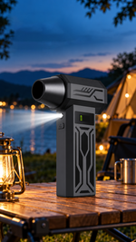 AEMAI AF125 compact handheld turbo blower with digital speed display and jet nozzle - detailed view 1