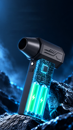 AEMAI AF125 compact handheld turbo blower with digital speed display and jet nozzle - detailed view 4