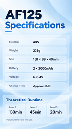 AEMAI AF125 compact handheld turbo blower with digital speed display and jet nozzle - detailed view 6