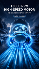 AEMAI AF25 handheld cooling fan with TEC ice-ceramic cooling and digital display - detailed view 3