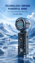 AEMAI AF25 handheld cooling fan with TEC ice-ceramic cooling and digital display - detailed view 4