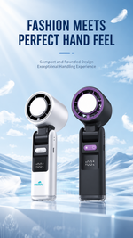 AEMAI AF26 portable ice-cooling fan with foldable handle and Type-C fast charging - detailed view 1