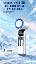 AEMAI AF26 portable ice-cooling fan with foldable handle and Type-C fast charging - detailed view 3