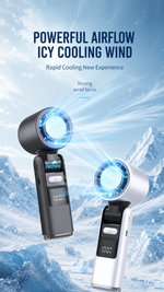 AEMAI AF26 portable ice-cooling fan with foldable handle and Type-C fast charging - detailed view 6