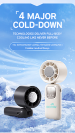 AEMAI AF3 portable cooling fan in four trendy colors with digital display - detailed view 1