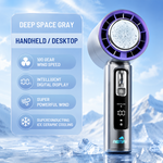 AEMAI AF5 deep space gray cooling fan with 100-gear wind speed handheld desktop