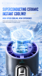 AEMAI AF5 deep space gray cooling fan with 100-gear wind speed handheld desktop - detailed view 6