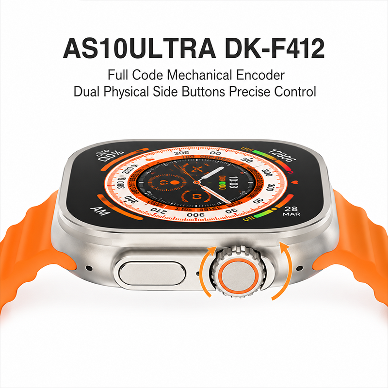 Health tracking smart watch with AEMAI branding