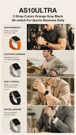 Health tracking smart watch with AEMAI branding - detailed view 1