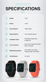 Health tracking smart watch with AEMAI branding - detailed view 1