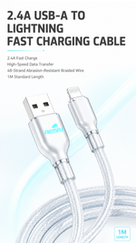 AEMAI AX-106 2.4A fast charging cord USB-C to Lightning for iPhone iPad - detailed view 5