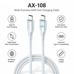 AEMAI AX-108 60W PD fast charging cable USB-C to USB-C nylon braided - view 4