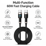 AEMAI AX-109 black braided 60W PD charging cable USB-C to USB-C - view 4