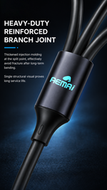 AEMAI AX-110 3-in-1 charging cable for iOS Android Micro devices - detailed view 1