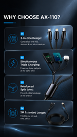 AEMAI AX-110 3-in-1 charging cable for iOS Android Micro devices - detailed view 4