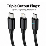 AEMAI AX-110 3-in-1 charging cable for iOS Android Micro devices - view 2