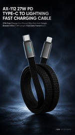 AEMAI AX-112 27W PD fast charging cable for iPhone with braided design - detailed view 5