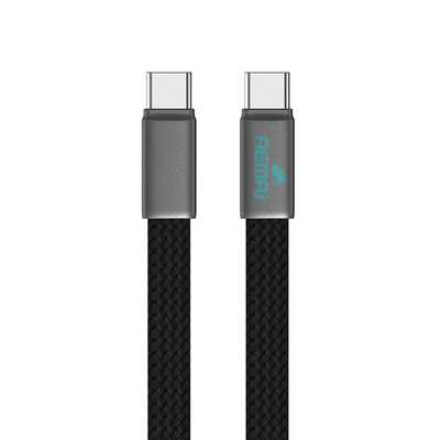 AEMAI AX-113 Type-C Braided Cable – Slim Flat, Anti-Tangle & Bend Resistant - Slim flat braided design, Ant...