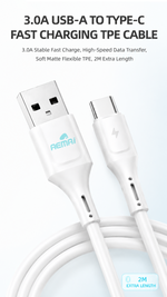 AEMAI AX30 3.0A fast charging cord USB-A to Type-C for Android - detailed view 5