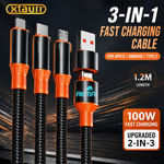 AEMAI AX-65 100W 3-in-1 super fast charging cable charge three devices - view 2