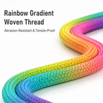 AEMAI AX-71 rainbow gradient braided fast charging cord USB-A to Type-C - view 2
