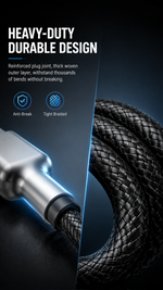 AEMAI AX-76 48-strand high-density braided charging cable tug bend resistant - detailed view 1
