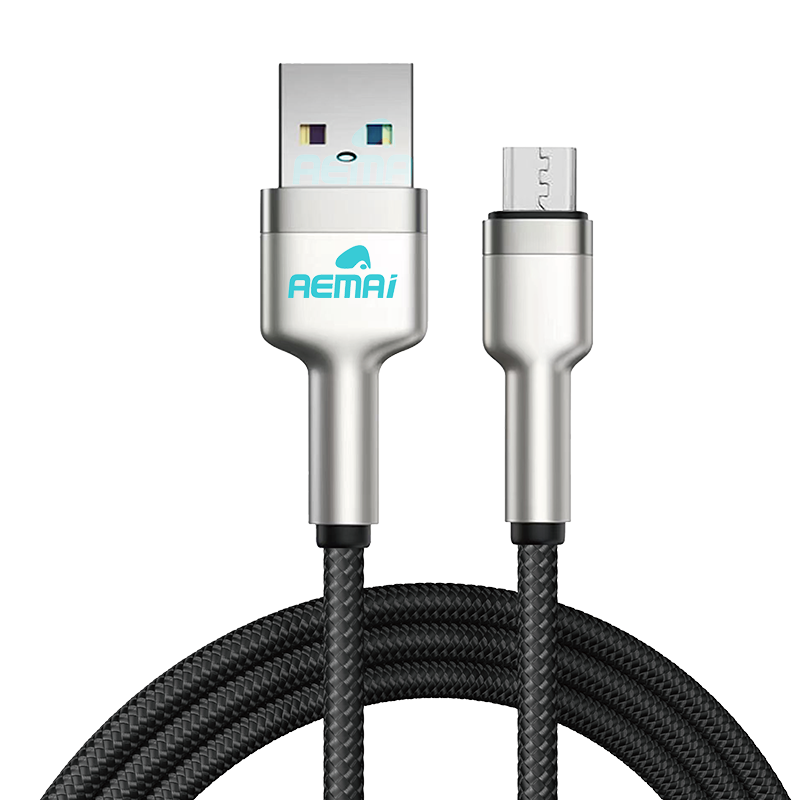 AEMAI AX-76 48-strand braided charging cable white background