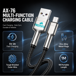AEMAI AX-76 48-strand braided charging cable white background - view 5