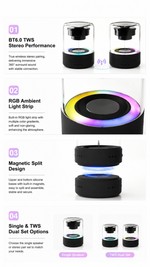 Portable Bluetooth speaker with AEMAI branding - detailed view 4