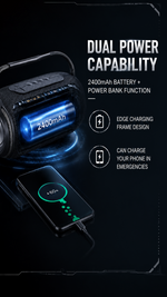 Portable Bluetooth speaker with AEMAI branding - detailed view 1