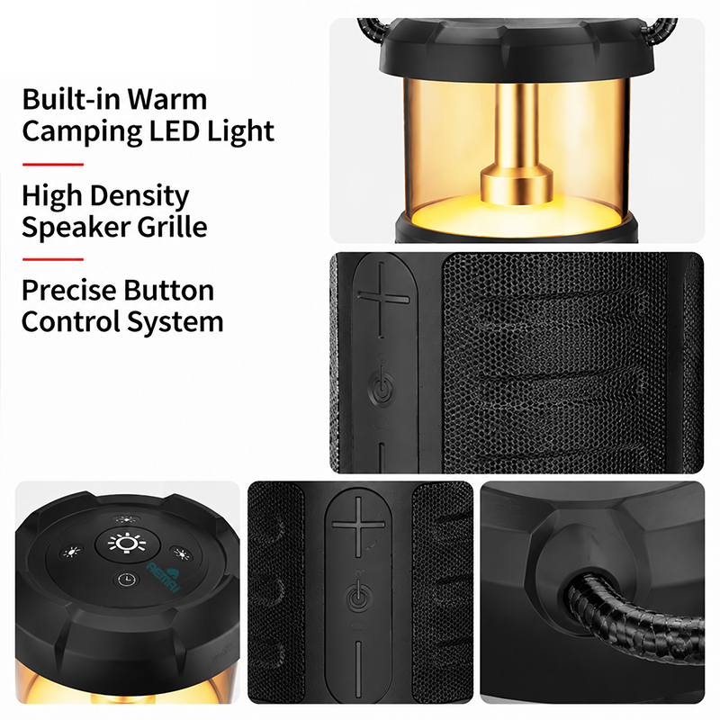 Portable Bluetooth speaker with AEMAI branding