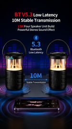 Portable Bluetooth speaker with AEMAI branding - detailed view 3