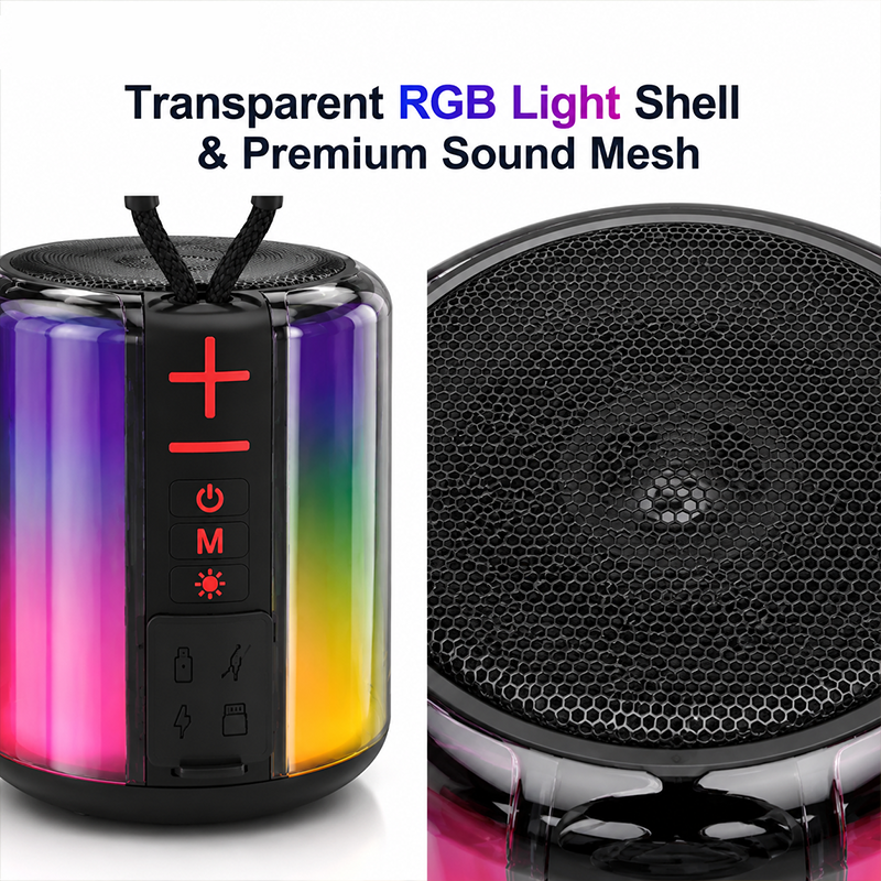 Portable Bluetooth speaker with AEMAI branding